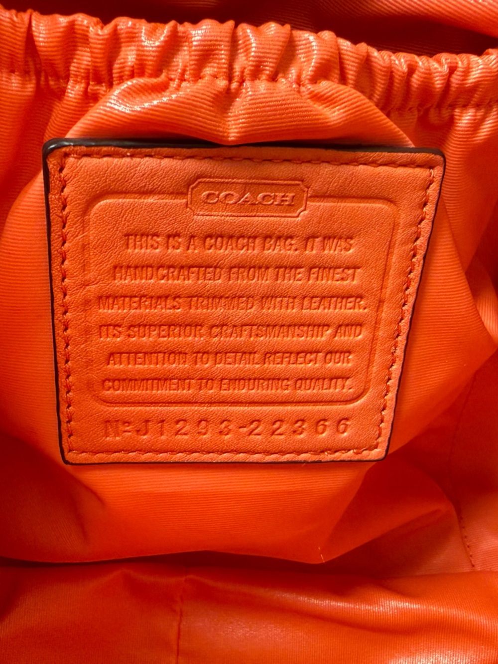 COACH Peyton Dream C Polka Dot Diaper Bag Tote, White & Orange Full Set - Rare - Picture 10 of 15